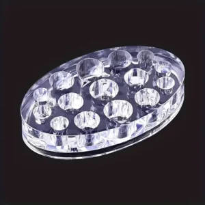 Transparent Tattoo Cup Holder, 15 Holes Ink Cup Holder, Tattoo Ink Cup Holder for Professional/Home Use