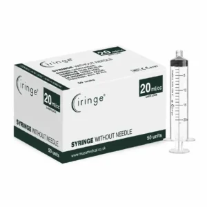 Ciringe Disposable Syringes - 20ml Luer Lock - Box of 50