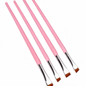 4 Pcs Fine angled, ultra thin, oblique head brushes for eyebrows, eyeliner or lips
