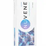 NUVENE Shine soft hybrid hyaluronic acid dermal filler packaging showing 2ml pre-filled syringe and 31G 13mm needle specifications